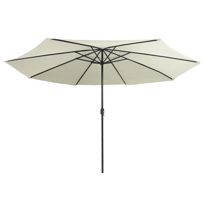 vidaXL Large Garden Parasol in Sand White