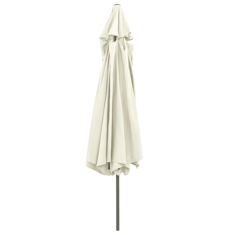 vidaXL Large Garden Parasol in Sand White