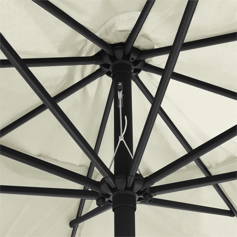 vidaXL Large Garden Parasol in Sand White