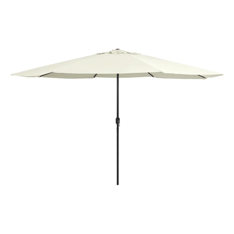 vidaXL Large Garden Parasol in Sand White