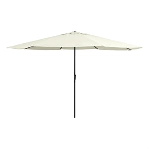 vidaXL Large Garden Parasol in Sand White