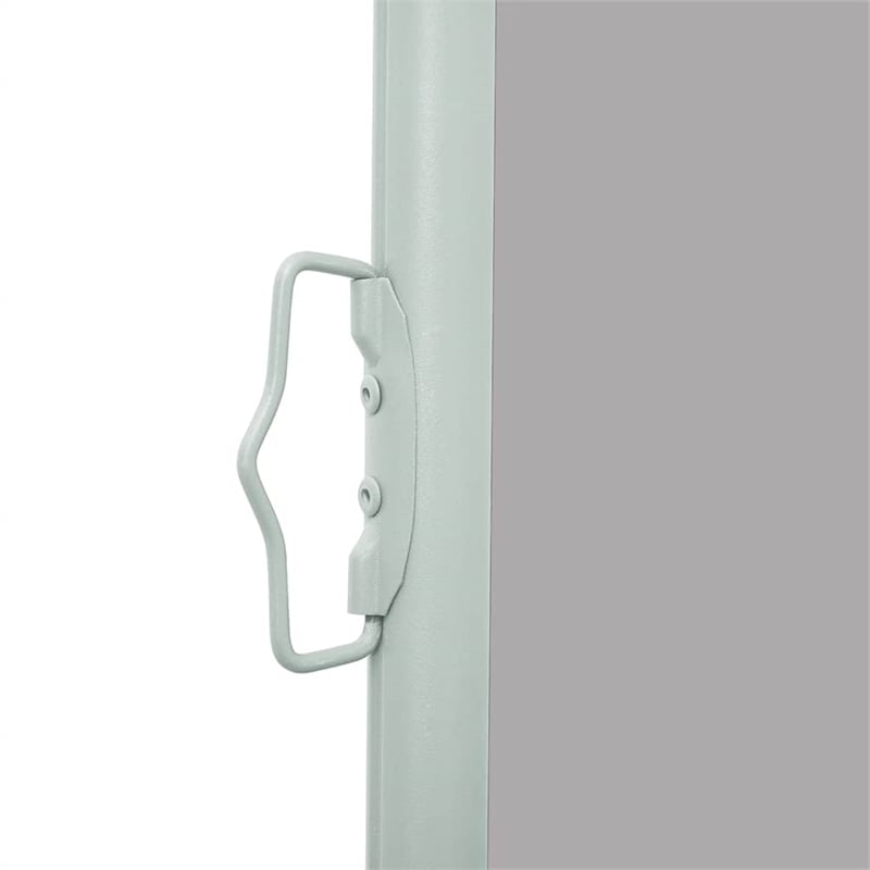 vidaXL Fabric/Powder-Coated Steel Frame Retractable Side Awning in Gray