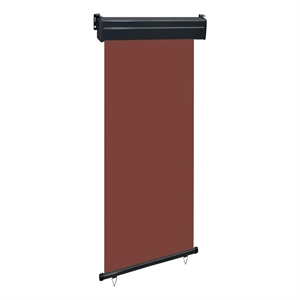 vidaxl 33.5&quotx98.4&quot balcony side awning in brown