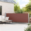 vidaXL Side Awning in Brown and Grey