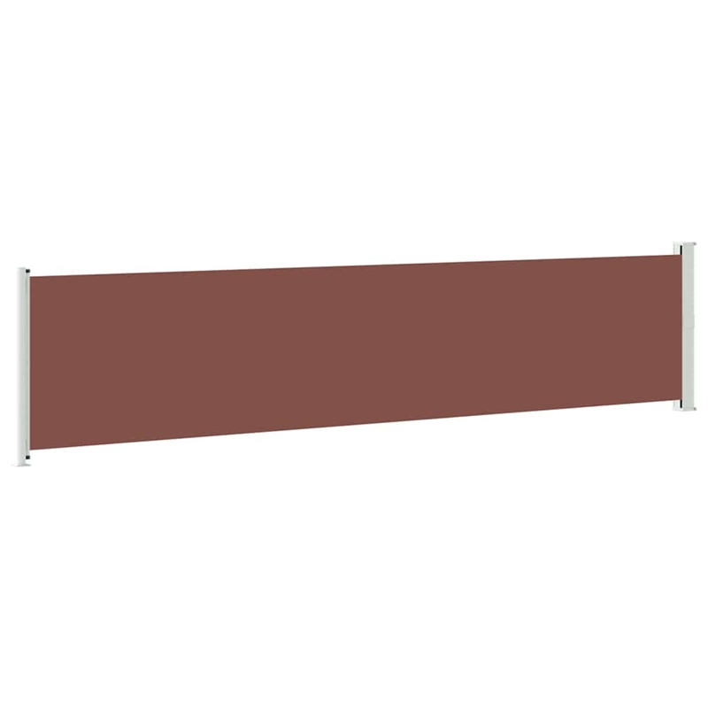 vidaXL Side Awning in Brown and Grey