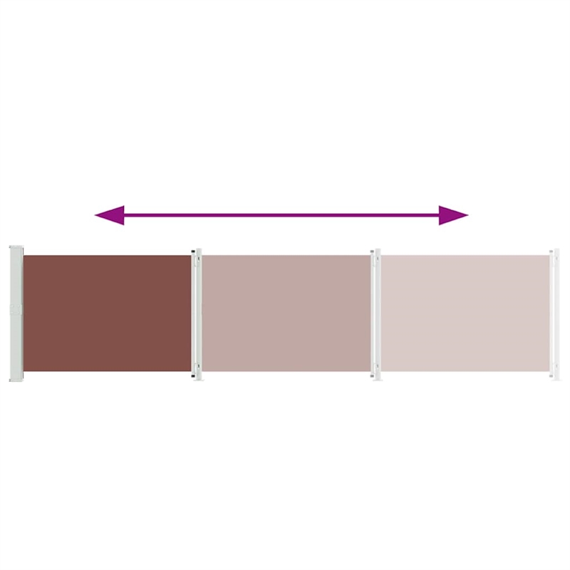 vidaXL Side Awning in Brown and Grey
