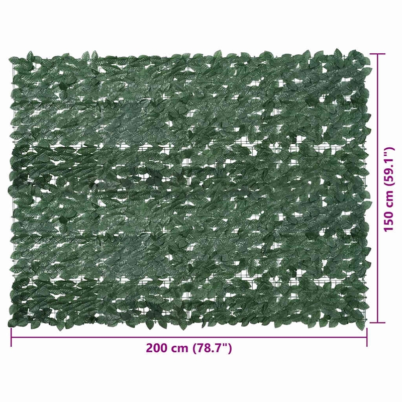 vidaXL 78.7x59.1 in Fabric Screen in Dark Green