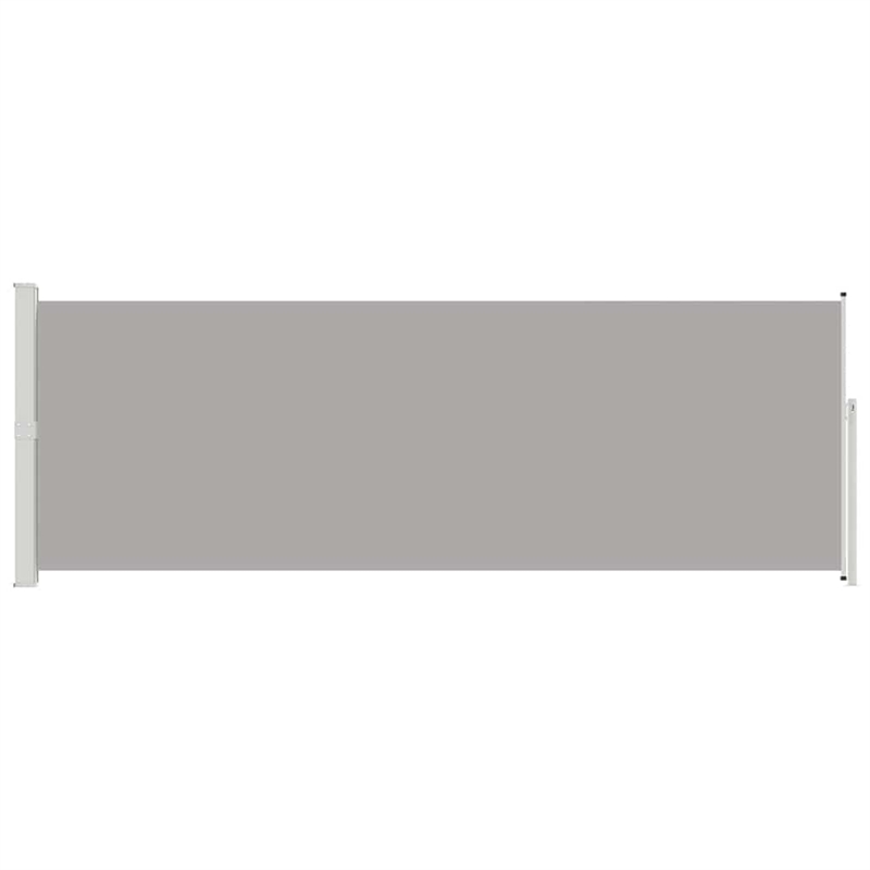 vidaXL Side Awning with PU Coating in Grey Steel Frame