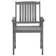 vidaXL Patio Chairs with Cushions 2 pcs Gray Solid Acacia Wood