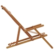 vidaXL Folding Beach Chair Taupe Solid Wood Eucalyptus and Fabric