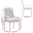 vidaXL Garden Chairs 4 pcs Grey and Navy Blue Poly Rattan and Acacia