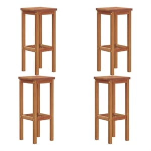 vidaXL Bar Stools 4 pcs Solid Wood Acacia