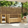 vidaXL Garden Storage Bench 43.3 x 18.5 x 31.5 in Bamboo Natural