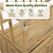 vidaXL Garden Storage Bench 43.3 x 18.5 x 31.5 in Bamboo Natural
