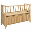 vidaXL Garden Storage Bench 43.3 x 18.5 x 31.5 in Bamboo Natural