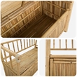 vidaXL Garden Storage Bench 43.3 x 18.5 x 31.5 in Bamboo Natural