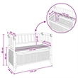 vidaXL Garden Storage Bench 43.3 x 18.5 x 31.5 in Bamboo Natural