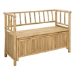 vidaXL Garden Storage Bench 43.3 x 18.5 x 31.5 in Bamboo Natural