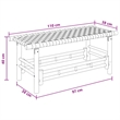 vidaXL Garden Bench 43.31 x 14.96 x 15.75 in Bamboo Natural