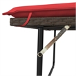 vidaXL Patio Bench with Cushions and Footstool Brown Poly Rattan