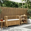 vidaXL Garden Storage Bench 43.3 x 18.5 x 31.5 in Bamboo Natural
