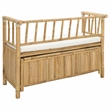 vidaXL Garden Storage Bench 43.3 x 18.5 x 31.5 in Bamboo Natural