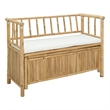 vidaXL Garden Storage Bench 43.3 x 18.5 x 31.5 in Bamboo Natural