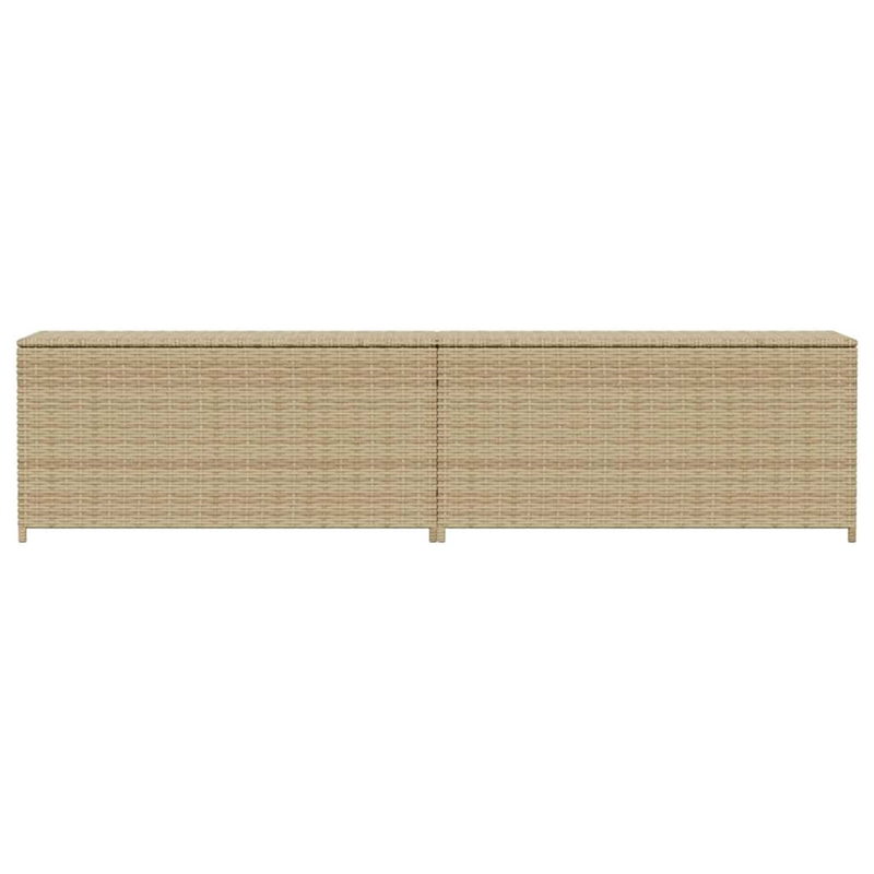vidaXL Garden Storage Box Mix Beige 123.9 Gal Poly Rattan