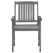vidaXL Patio Chairs with Cushions 2 pcs Gray Solid Acacia Wood