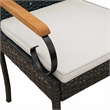 vidaXL Garden Chairs 2 pcs Black and Cream White