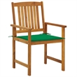 vidaXL Patio Chairs with Cushions 2 pcs Solid Acacia Wood