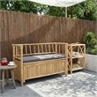 vidaXL Garden Storage Bench 43.3 x 18.5 x 31.5 in Bamboo Natural
