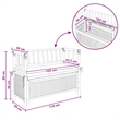 vidaXL Garden Storage Bench 43.3 x 18.5 x 31.5 in Bamboo Natural