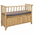 vidaXL Garden Storage Bench 43.3 x 18.5 x 31.5 in Bamboo Natural