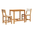 vidaXL 3 Piece Balcony Set with Cushions Solid Wood Acacia
