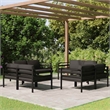 vidaXL 8 Piece Patio Lounge Set with Cushions Aluminum Anthracite