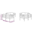 vidaXL 8 Piece Patio Lounge Set with Cushions Aluminum Anthracite