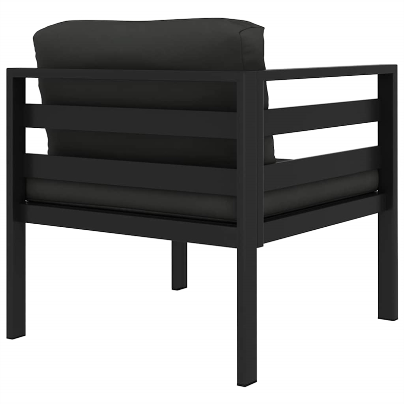 vidaXL 8 Piece Patio Lounge Set with Cushions Aluminum Anthracite