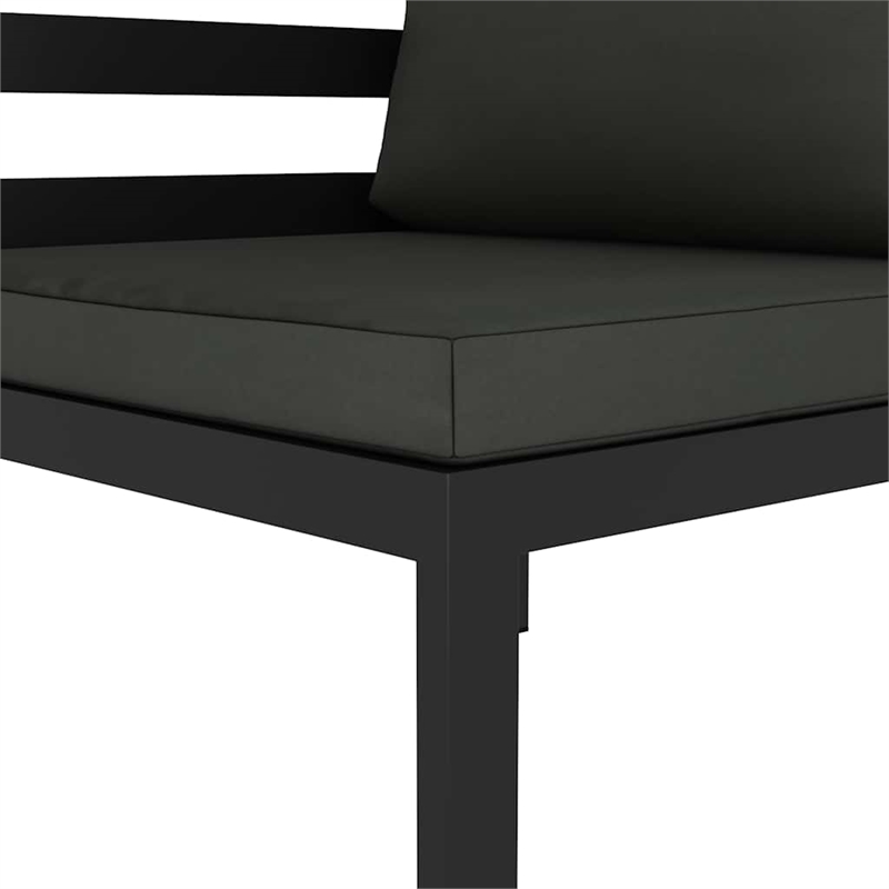 vidaXL 8 Piece Patio Lounge Set with Cushions Aluminum Anthracite
