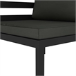 vidaXL 8 Piece Patio Lounge Set with Cushions Aluminum Anthracite