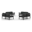 vidaXL 8 Piece Patio Lounge Set with Cushions Aluminum Anthracite