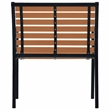 vidaXL Patio Chairs 2 pcs Steel and WPC Black and Brown