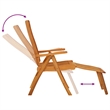vidaXL Folding Patio Chairs with Footrests 2 pcs Solid Wood Eucalyptus