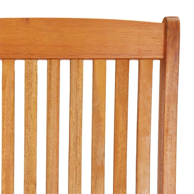 vidaXL Folding Patio Chairs with Footrests 2 pcs Solid Wood Eucalyptus
