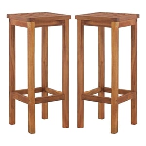 vidaXL Bar Chairs 2 pcs Solid Acacia Wood