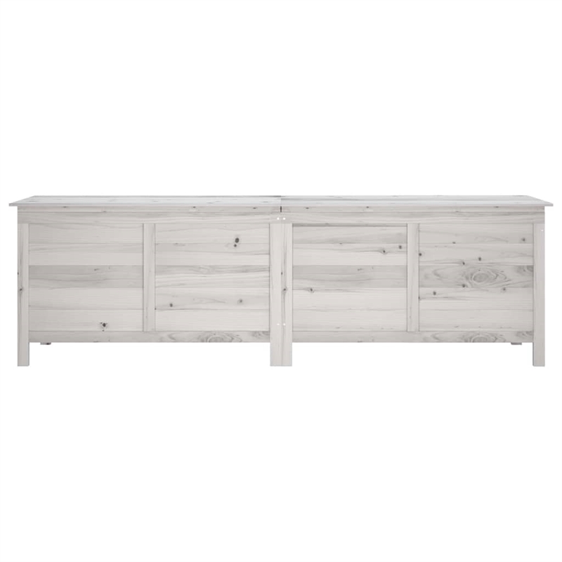 vidaXL Garden Storage Box White 198/5x50x56/5 cm Solid Wood Fir