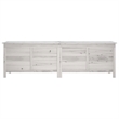 vidaXL Garden Storage Box White 198/5x50x56/5 cm Solid Wood Fir