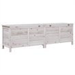 vidaXL Garden Storage Box White 198/5x50x56/5 cm Solid Wood Fir