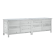 vidaXL Garden Storage Box White 198/5x50x56/5 cm Solid Wood Fir