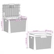 vidaXL Patio Storage Box with Seat Cushion Brown 33 gal PP